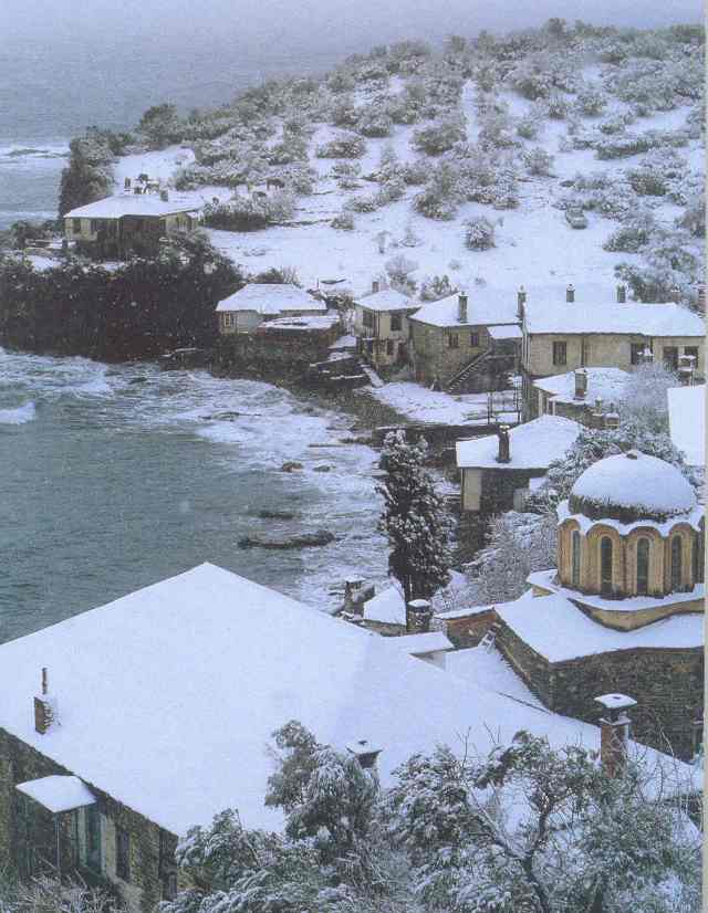 Athos winterfotos Vatopedi haven 4